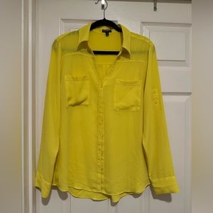 Yellow long sleeve blouse. Size L. Express brand.